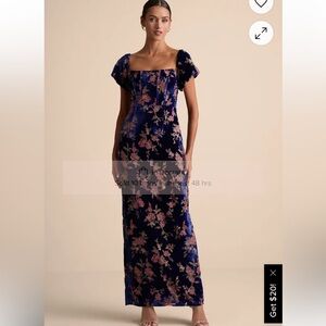 Floral Velvet Maxi Dress